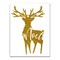 Crafted Creations Gold and White Glam Noel Christmas Wrapped Rectangular Wall Art Decor 20" x 16"